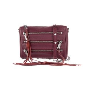 Rebecca Minkoff burgundy crossbody with zips